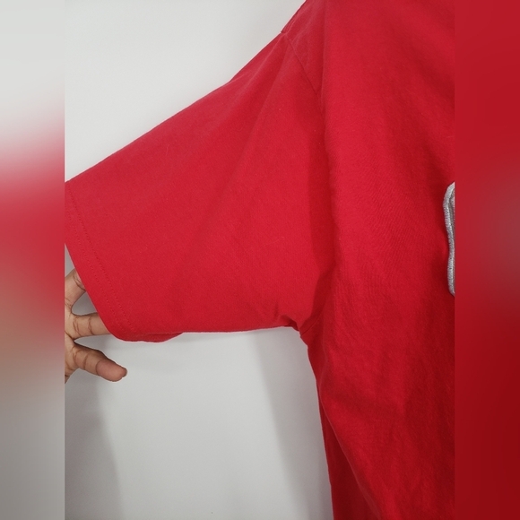 Champion T Shirt OHIO STATE Buckeyes  Mens Large Red Grey & White Logo NCAA - Picture 5 of 7